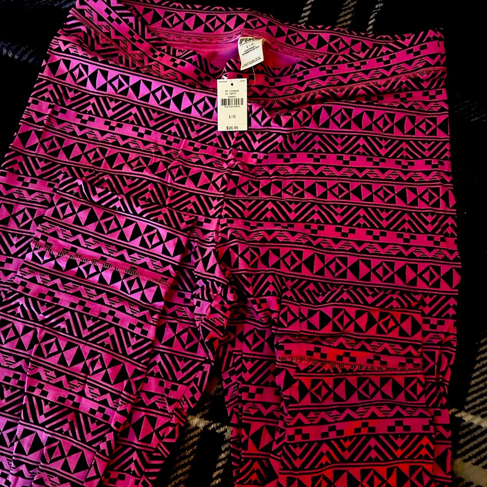 Vetements Pink Geometric Leggings